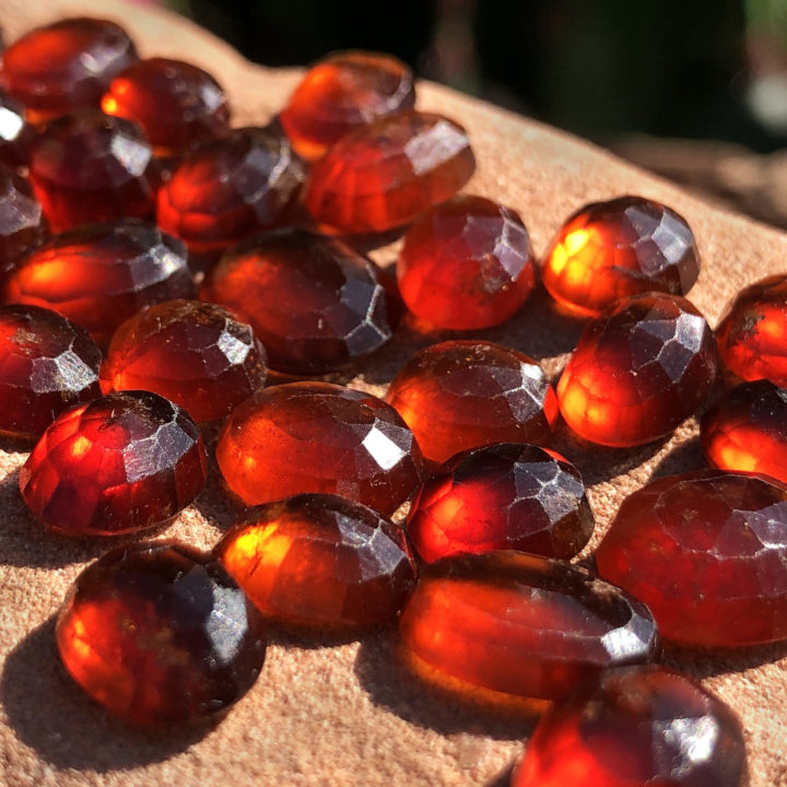 Faceted Hessonite Garnet