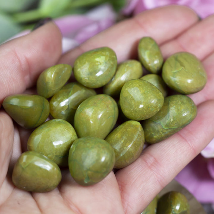 Tumbled Green Opal