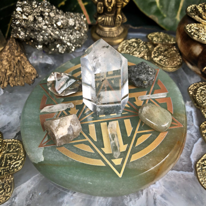 Manifest Prosperity Crystal Grid Set