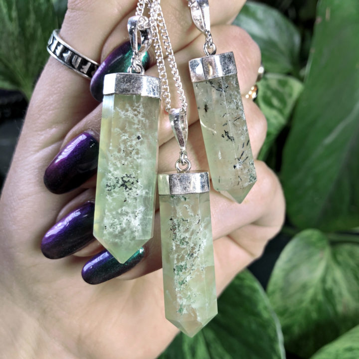 Prehnite with Epidote Master Healer Pendant