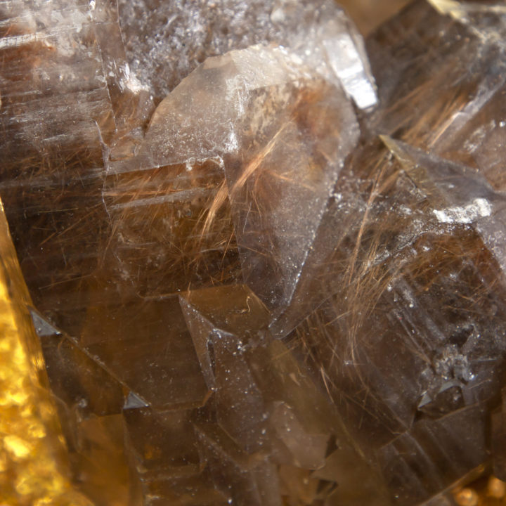 Rutilated Elestial Lemurian Smoky Quartz with Sagenite