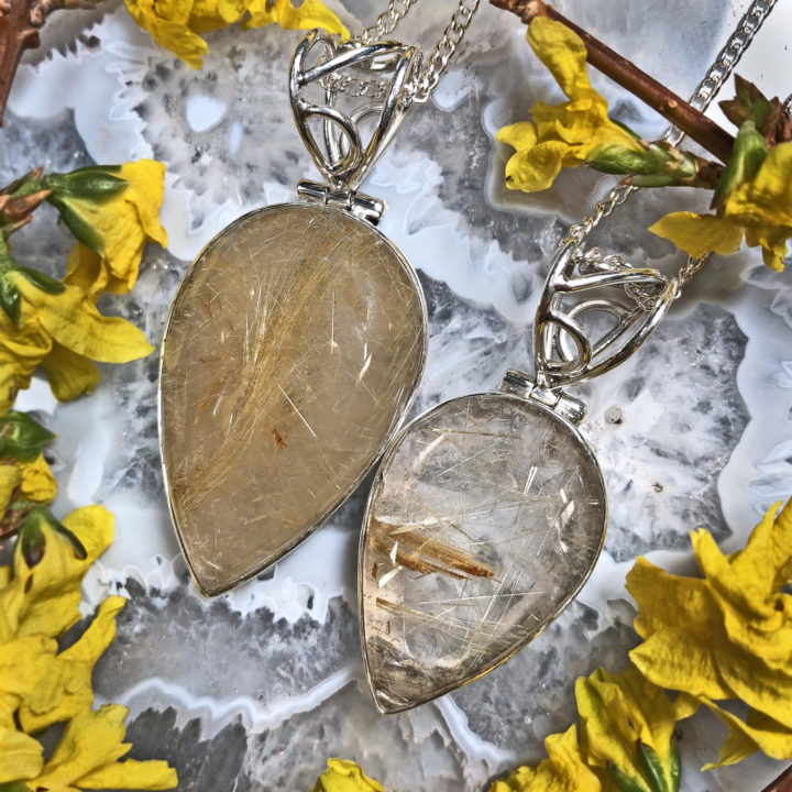 Rutilated Quartz Transformation Pendant