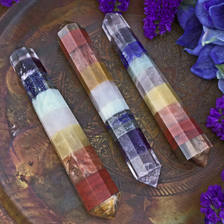 Ultra Alignment 9 Chakra Gemstone Wand