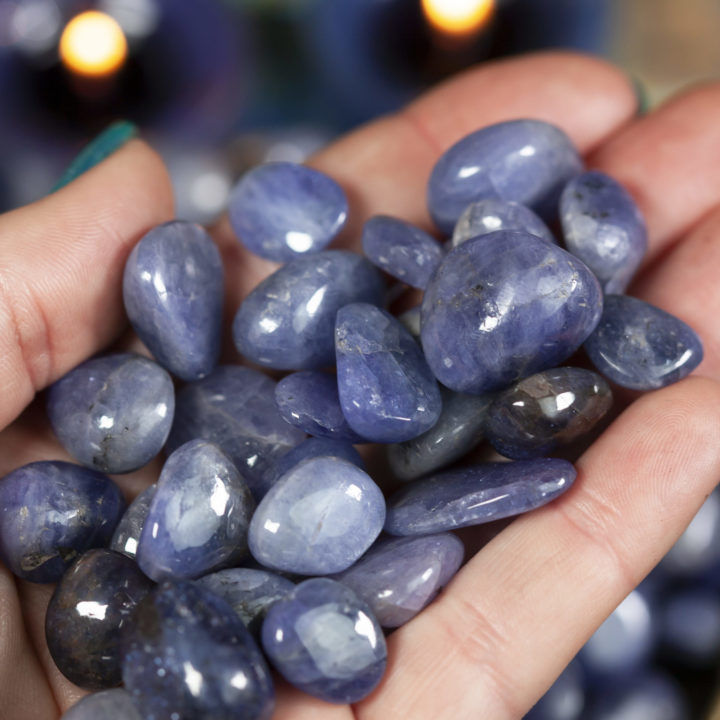 Blue Tanzanite: Medium Tumbled