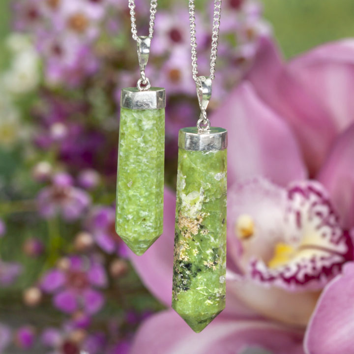 Grossularite Green Garnet Prosperity Pendant