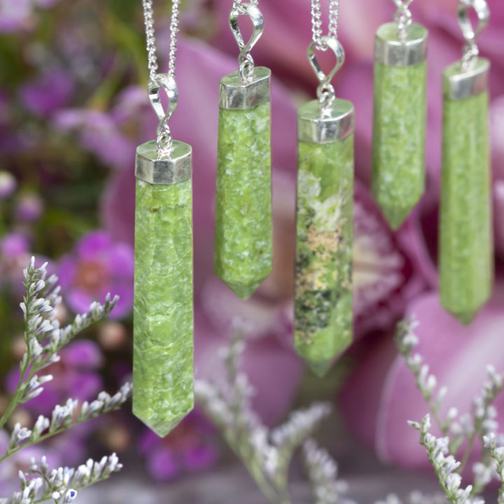 Grossularite Green Garnet Prosperity Pendant