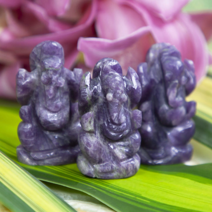 Lepidolite Ganesha