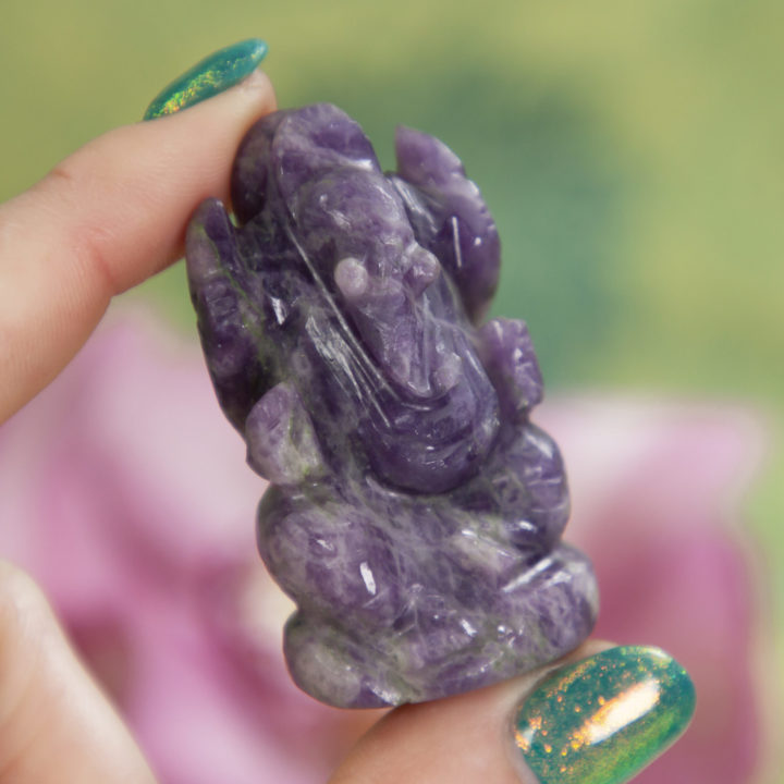 Lepidolite Ganesha