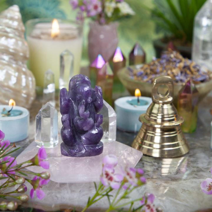 Lepidolite Ganesha