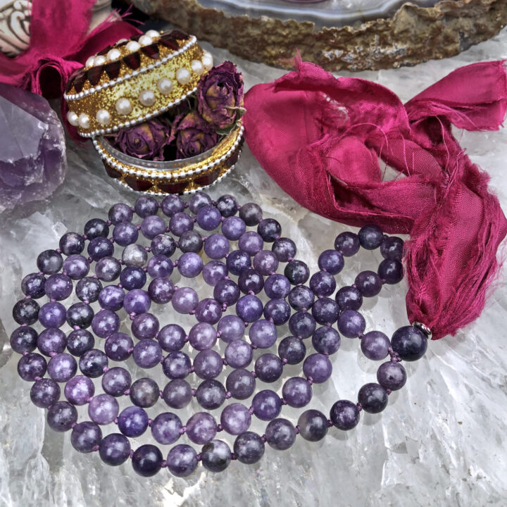 Lepidolite Purple Peace Mala