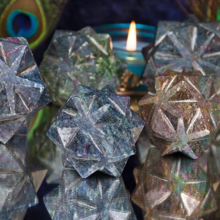 Ruby Kyafuchsite 3D Metatrons Cube