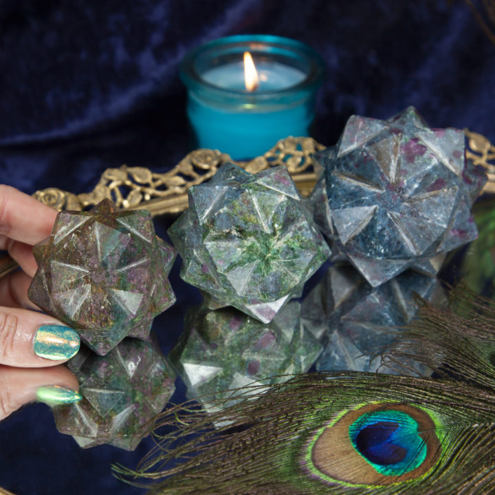 Ruby Kyafuchsite 3D Metatrons Cube