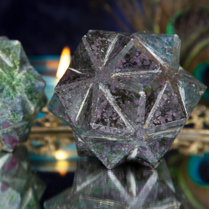 Ruby Kyafuchsite 3D Metatrons Cube