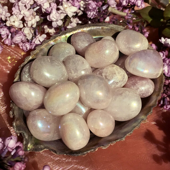 Tumbled Angel Aura Rose Quartz