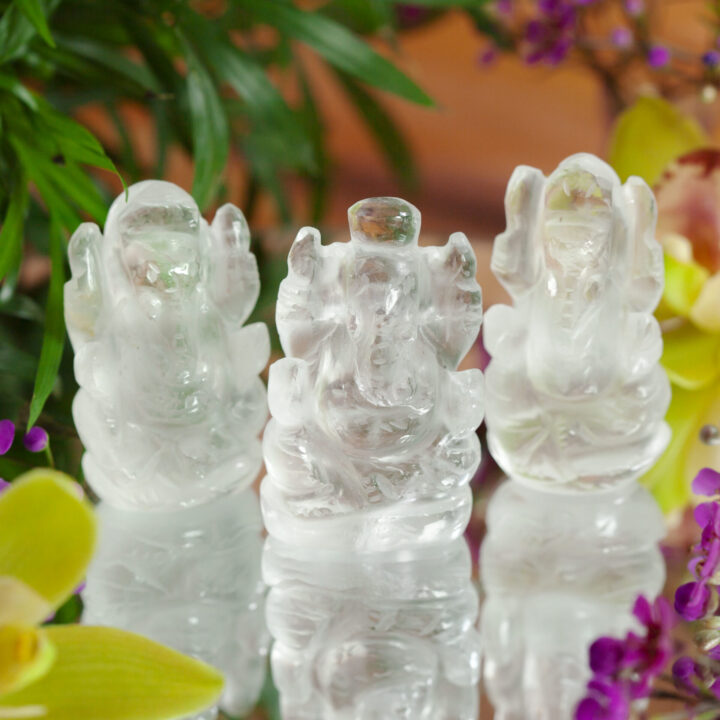 Clear Quartz Great Luck Ganesha