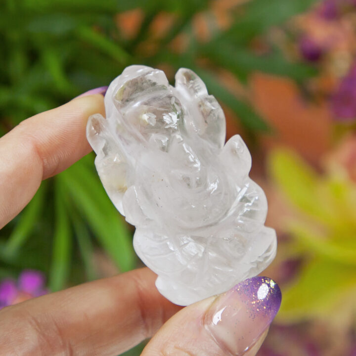 Clear Quartz Great Luck Ganesha