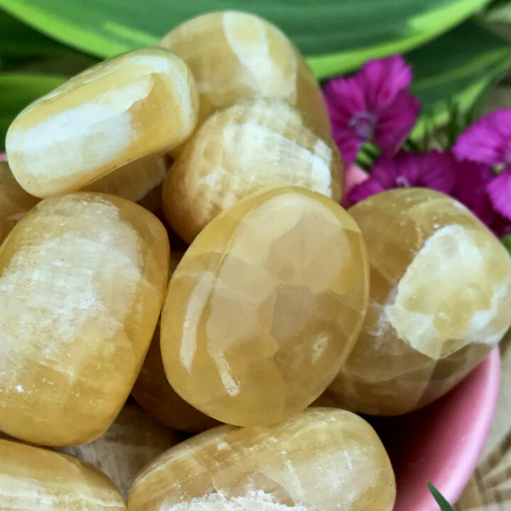 Tumbled Honey Calcite