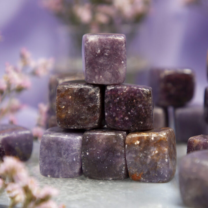 Tumbled Lepidolite Good Mood Cube