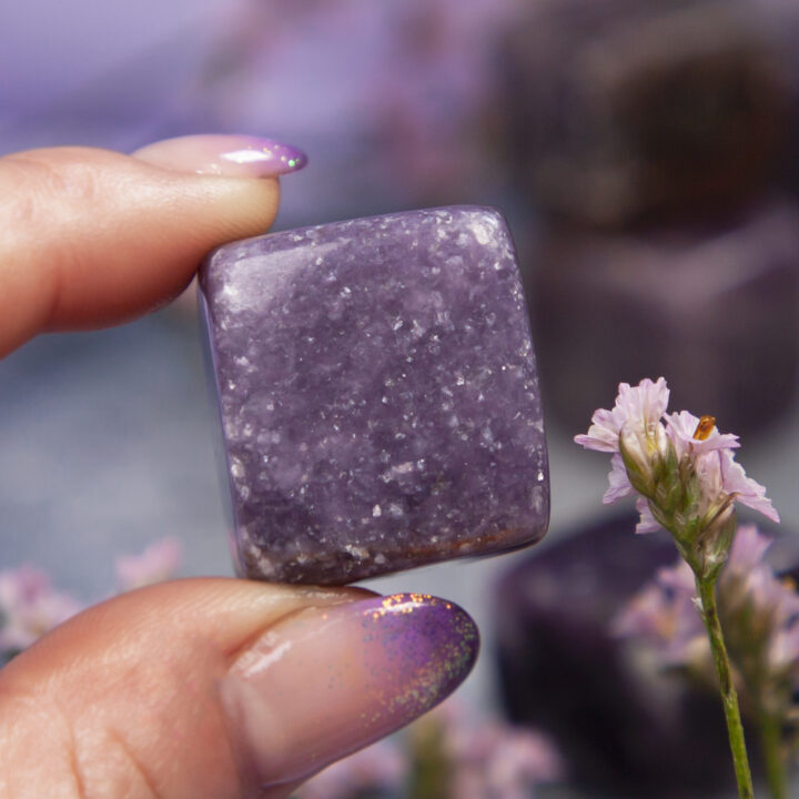 Tumbled Lepidolite Good Mood Cube