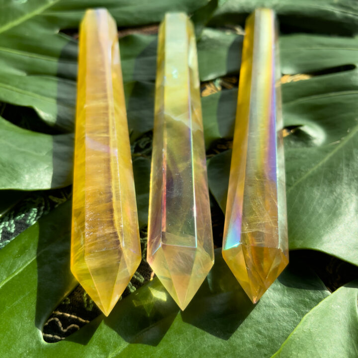 Angel Aura Yellow Fluorite Manifestation Wand