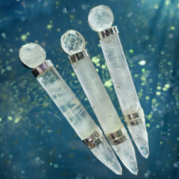 Clear Quartz Faceted Pocket Wand