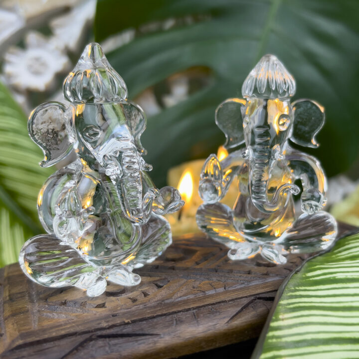 Large Hand Blown Glass Ganesha BeeBop