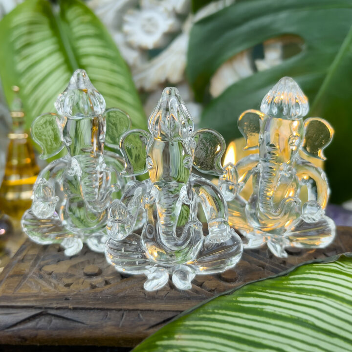 Large Hand Blown Glass Ganesha BeeBop