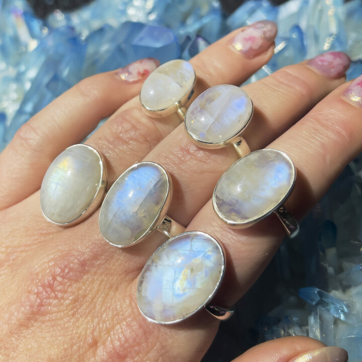 Rainbow Moonstone Magic and Possibility Ring