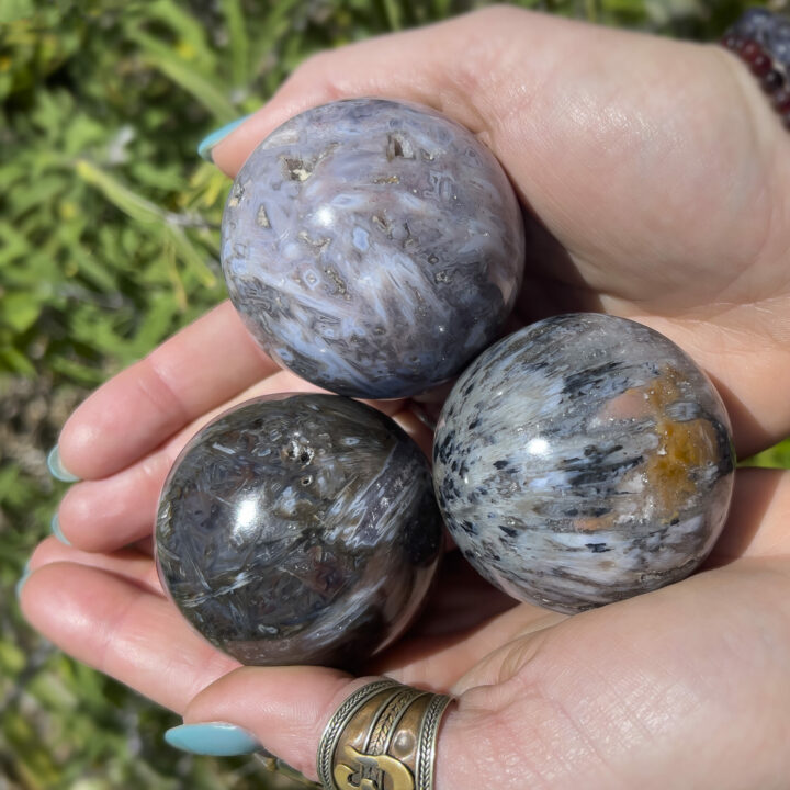 Trauma Healing Stick Agate Sphere