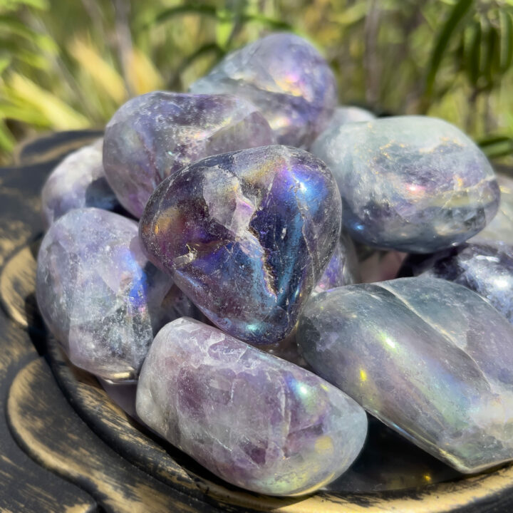 Tumbled Angel Aura Fluorite