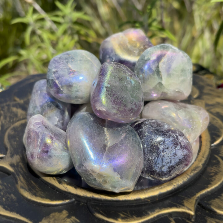 Tumbled Angel Aura Fluorite