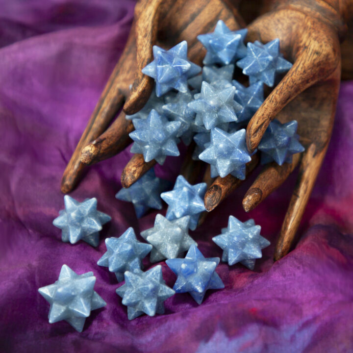 Dumortierite 12-Pointed Mudra Meditation Star