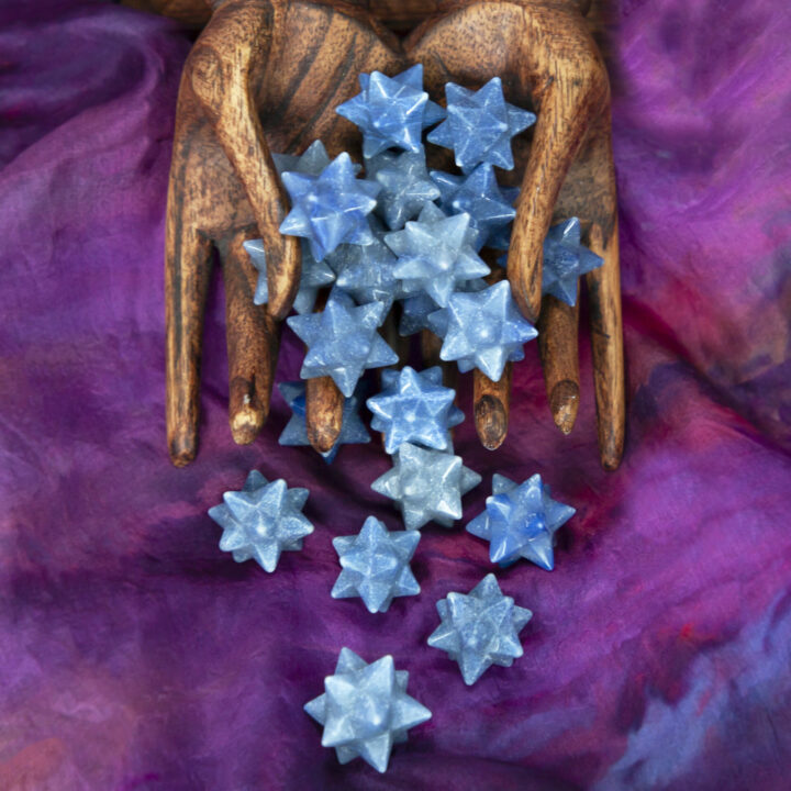 Dumortierite 12-Pointed Mudra Meditation Star