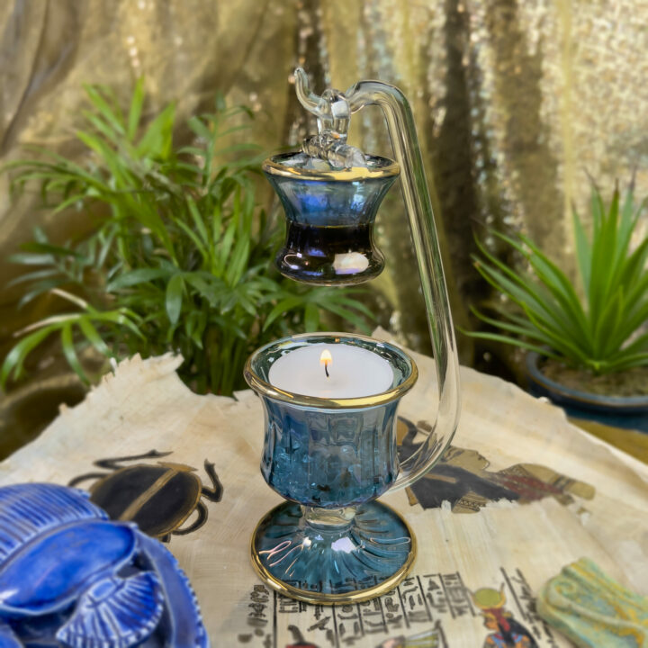 Egyptian Hand Blown Glass Oil Burner