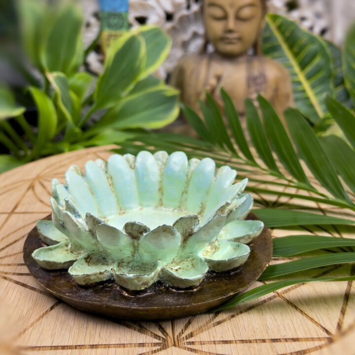 Hand Painted Lotus Flower Bowl