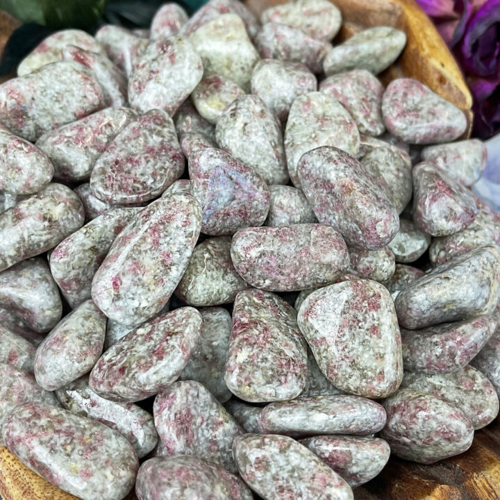 Tumbled Pink Tourmaline in Quartz