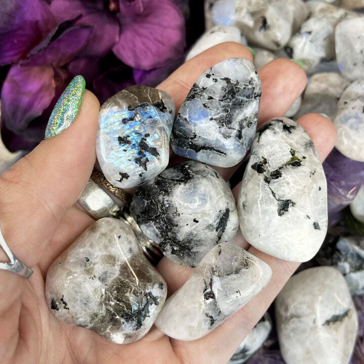 Tumbled Rainbow Moonstone