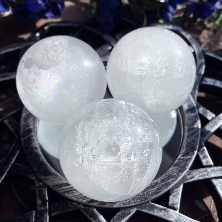 White Calcite Spiritual Development Sphere