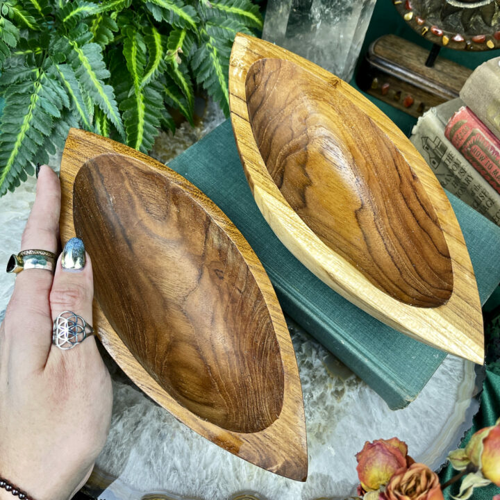 Handmade Teak Wood Altar Bowl