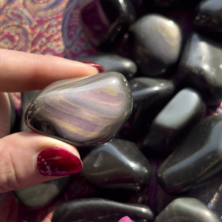 Medium Tumbled Rainbow Obsidian