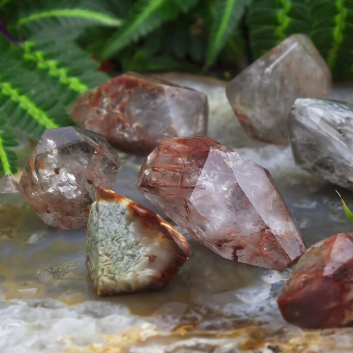 Amphibole Quartz Channeling Stone