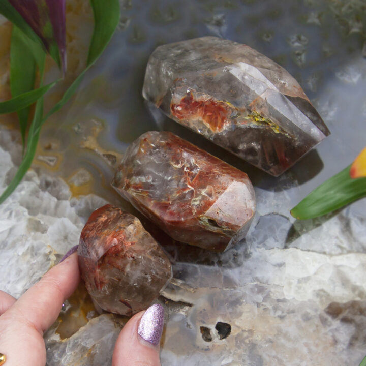 Amphibole Quartz Channeling Stone