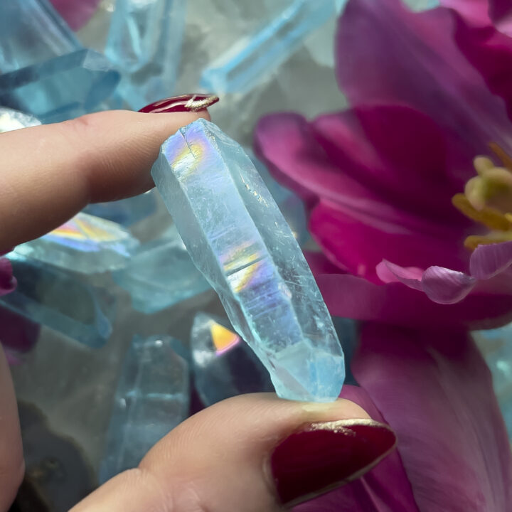 Aqua Aura Quartz Point