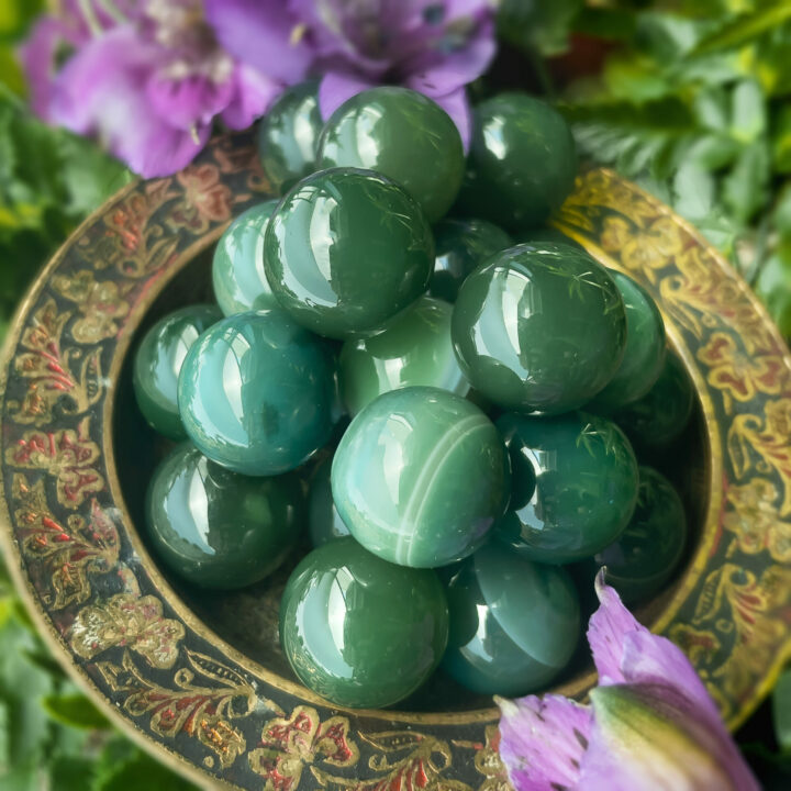 Healing Harmony Mini Green Agate Sphere