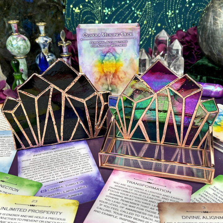 Handmade Glass Oracle Card Holder