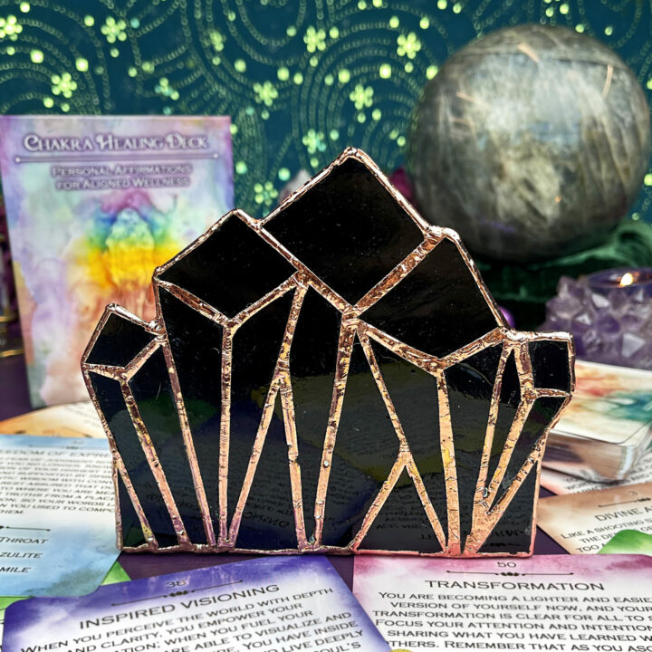 Handmade Glass Oracle Card Holder