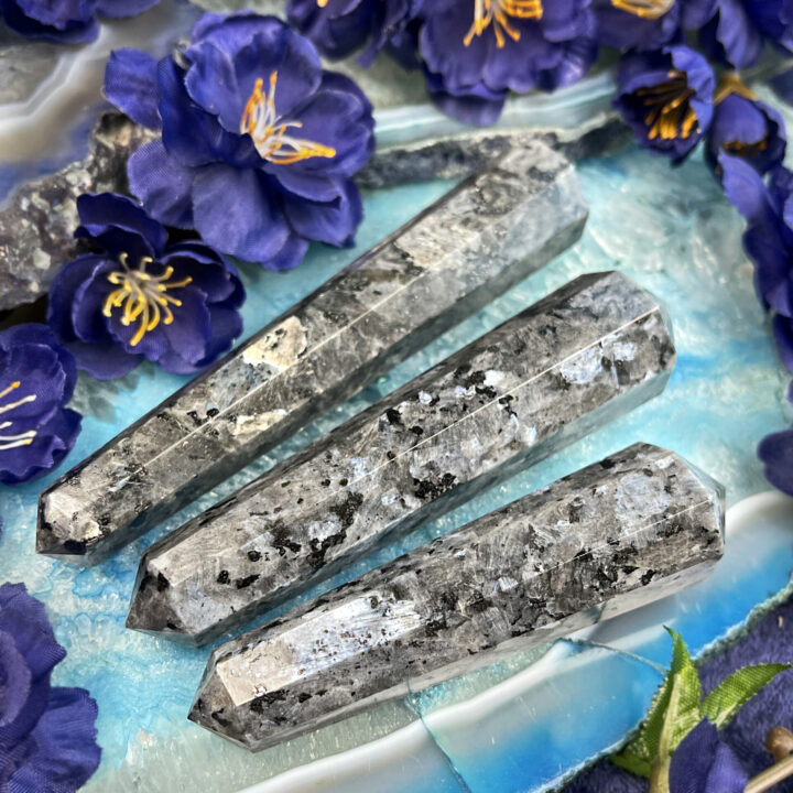 Manifest Your Visions Double Terminated Larvikite Wand