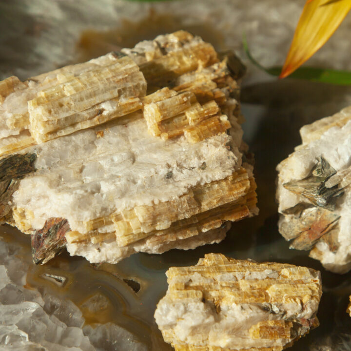 Rare Uplifting Natural Yellow Tourmaline in Quartz Matrix