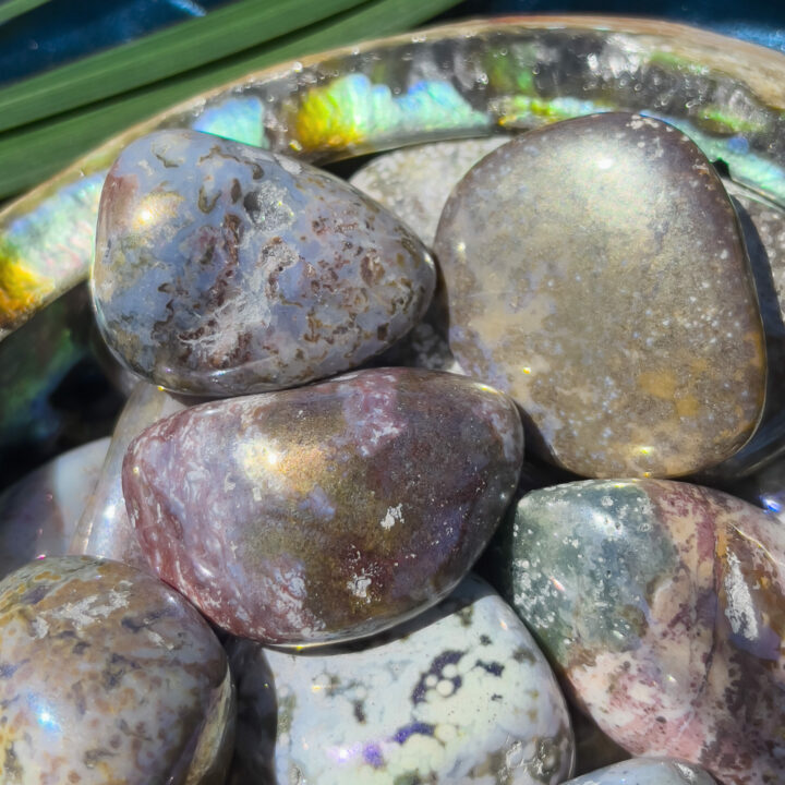 Tumbled Angel Aura Ocean Jasper