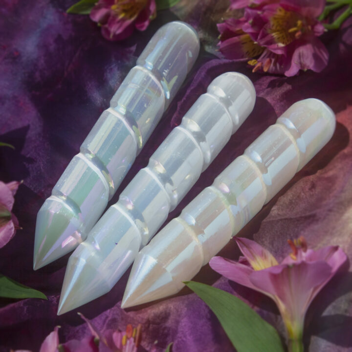 Divine Connection Angel Aura Selenite Wand